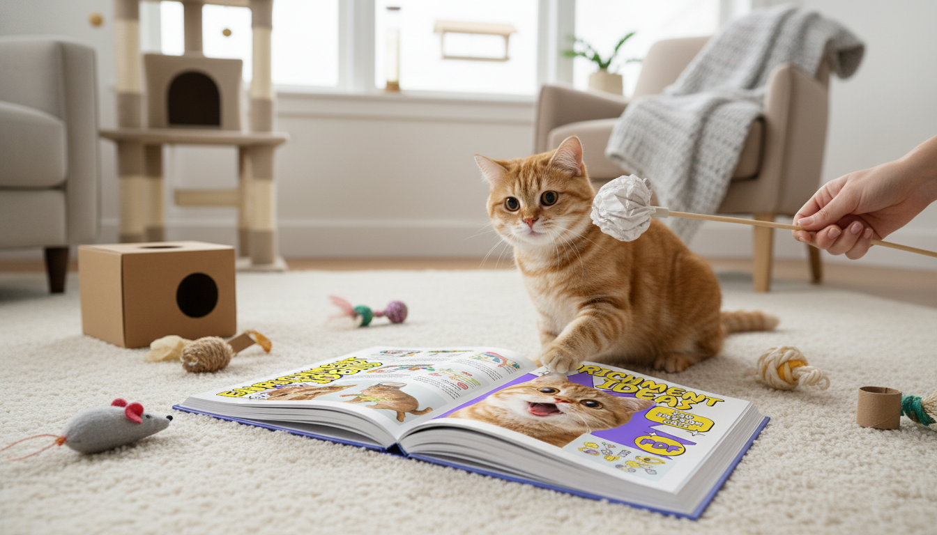 Indoor Cat Enrichment: DIY Toys & 10-Min Play Routine