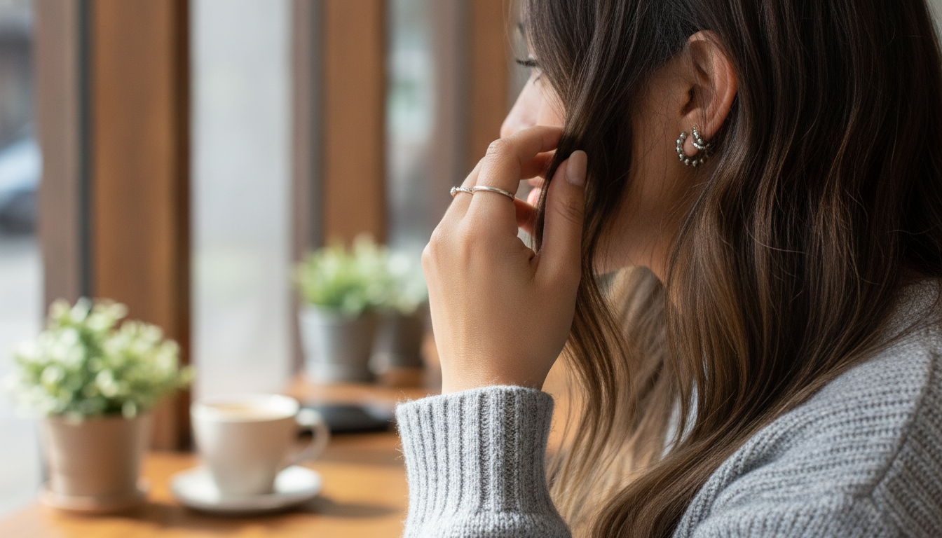 Double-Layer Clip-On Earrings: Stainless Steel Style