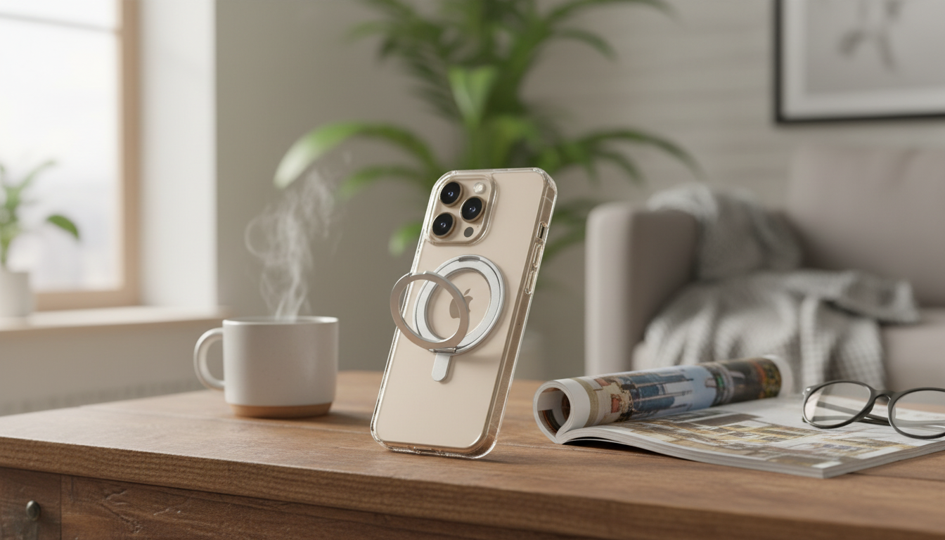 iPhone 17 Pro Max Magnetic Stand Case: 360° Ring Grip
