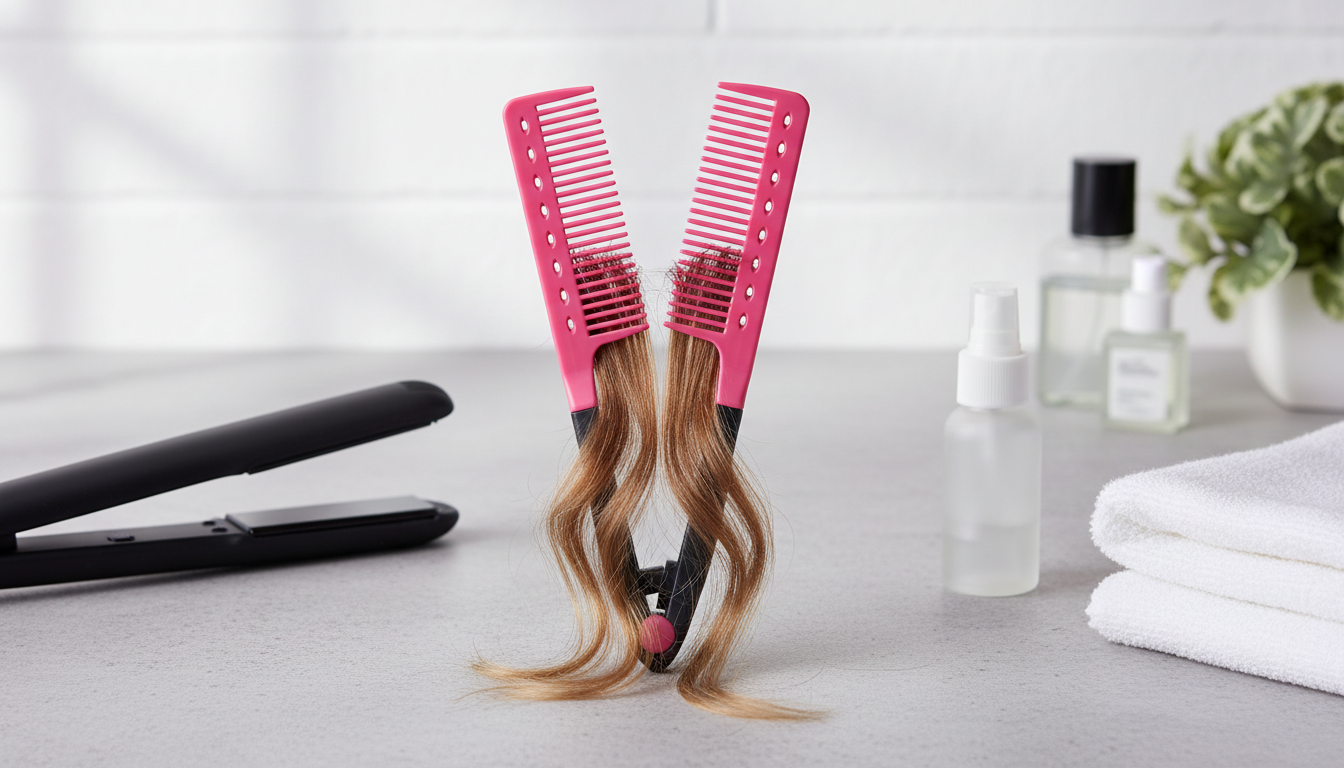 V-Comb Styling Brush: Sleek Ponytails, Smooth Flyaways